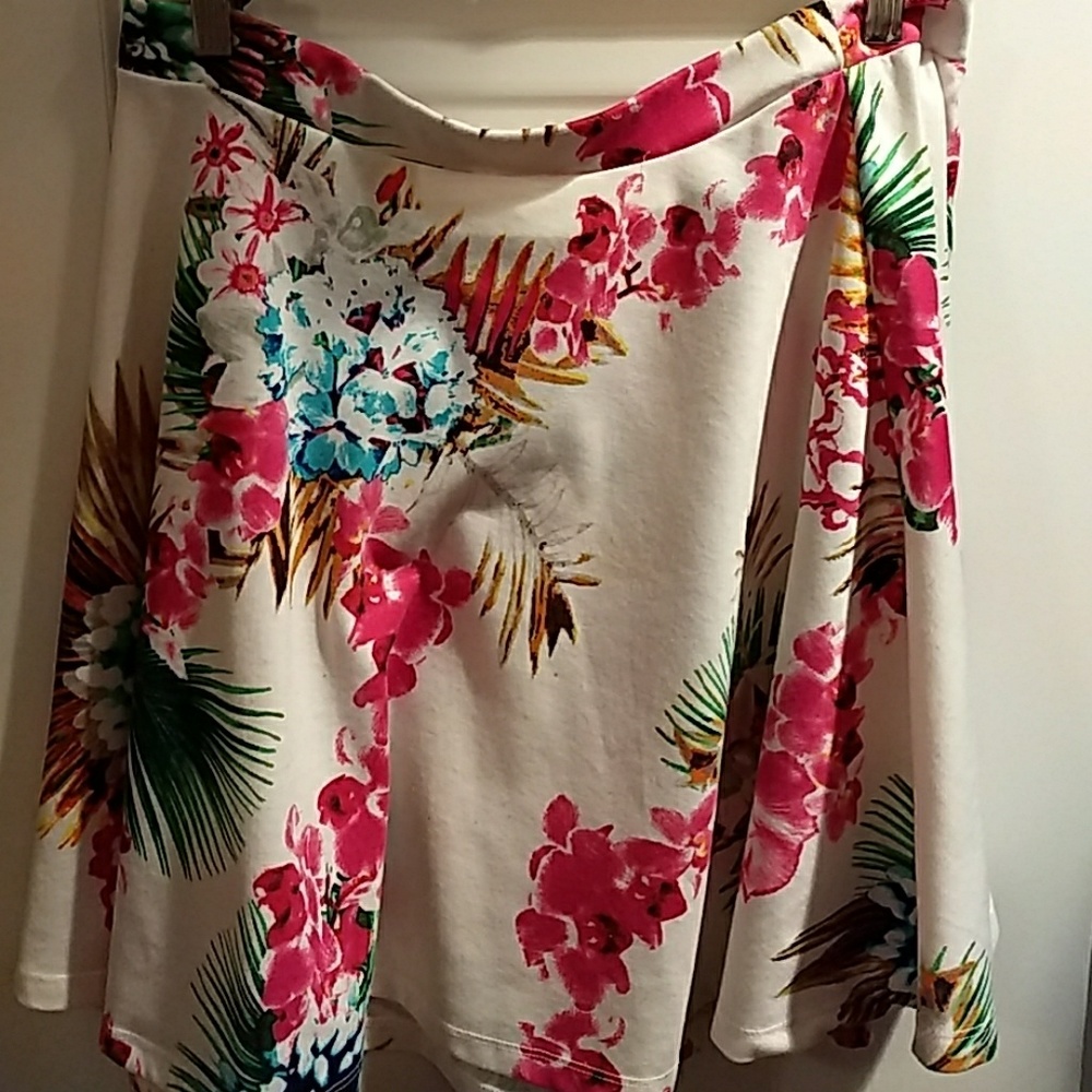 Hm floral print skirt elastic waist band